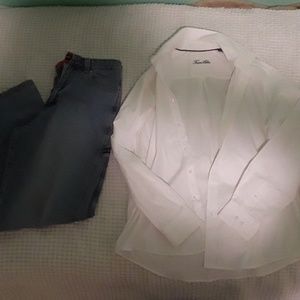 Jeans and dress shirt